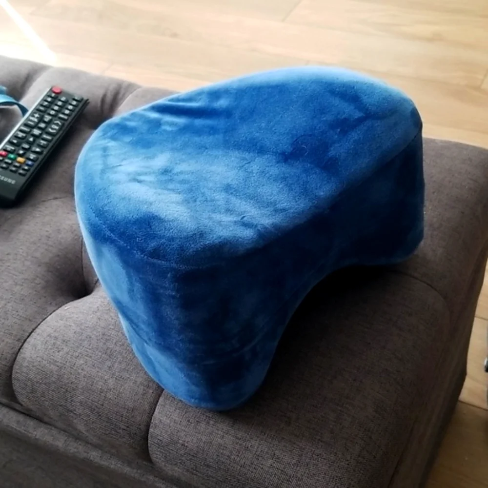 Blue Velvet Knee Leg Pillow